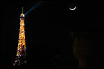 photo La Lune et la Tour Eiffel