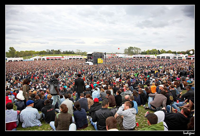 Concert en plein air à la fête de l'huma